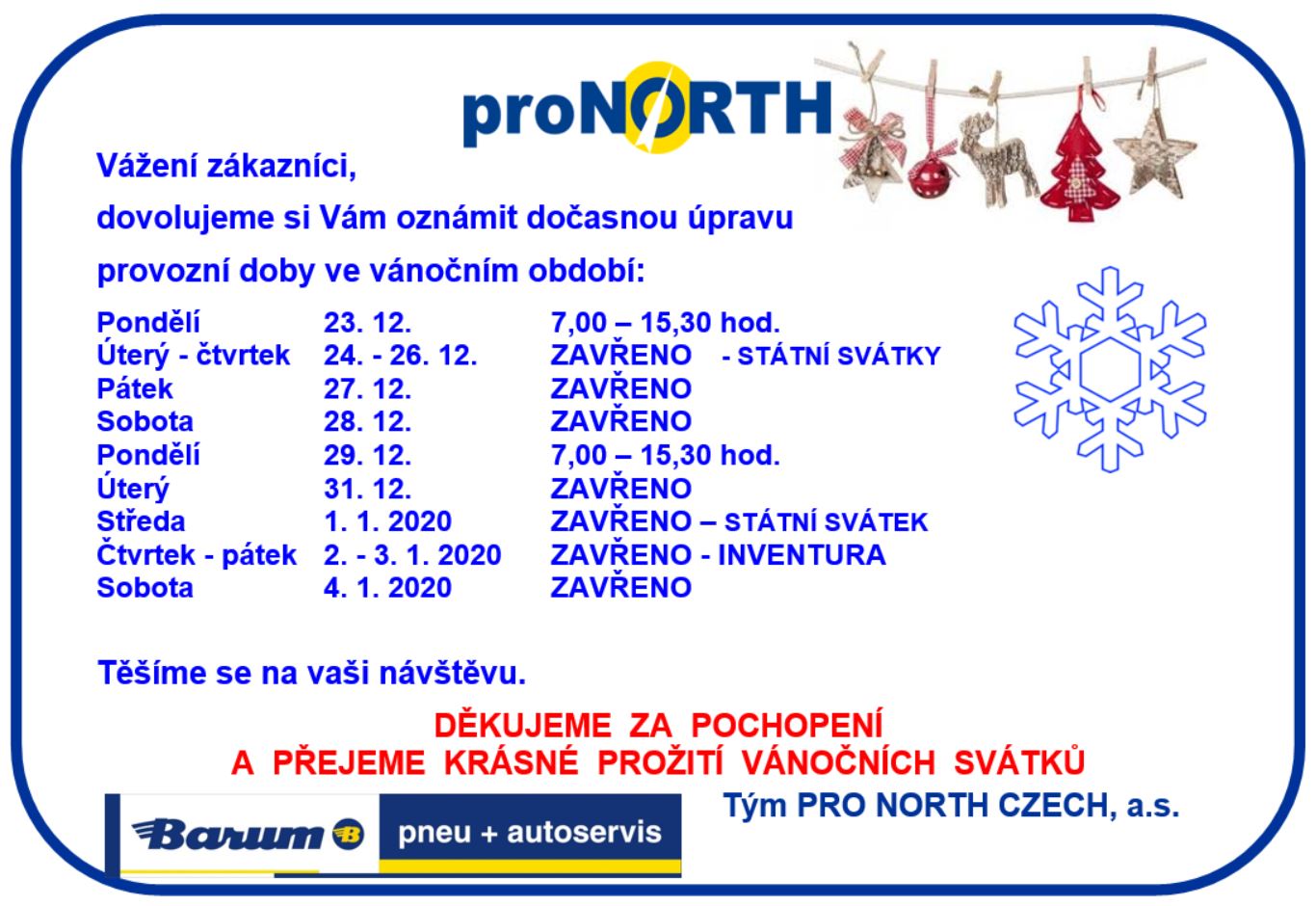 PRO NORTH CZECH, a.s.